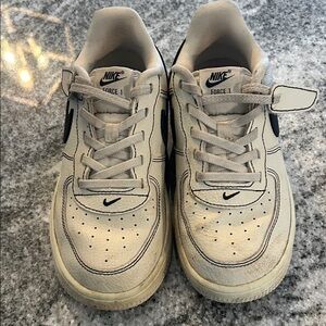 Nike Air Force 1 White and Black Sneakers